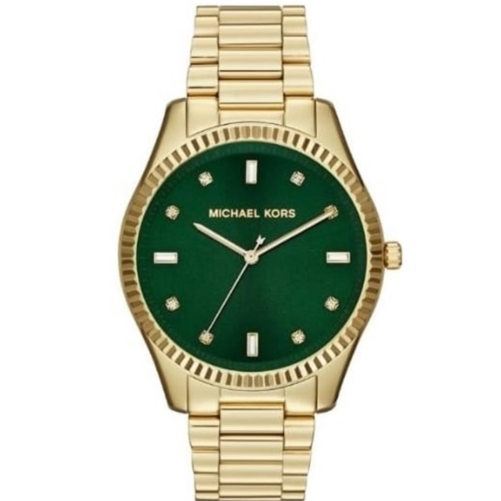 Michael Kors Gold Felicty Watch with Green Dial